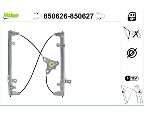 Window Regulator 850626 Valeo, Image 2