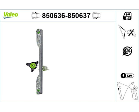 Window Regulator 850636 Valeo, Image 2