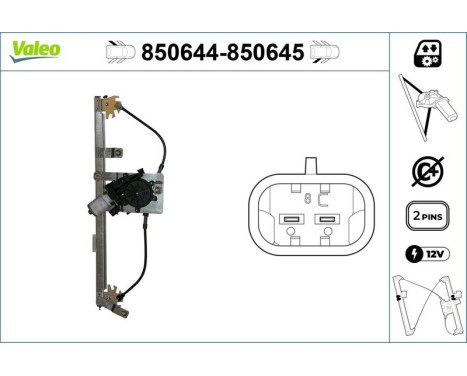 Window Regulator 850644 Valeo, Image 3
