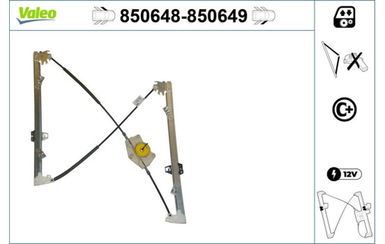 Window Regulator 850648 Valeo, Image 2