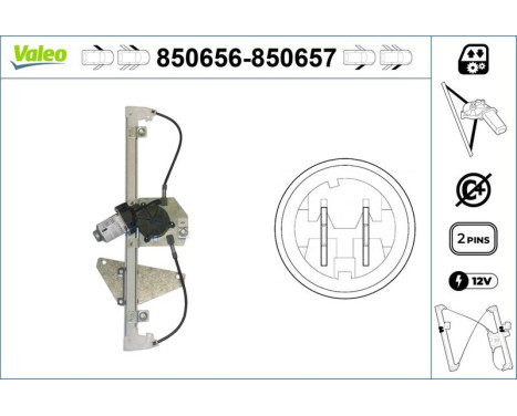 Window Regulator 850656 Valeo, Image 3