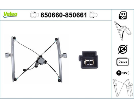 Window Regulator 850660 Valeo, Image 3