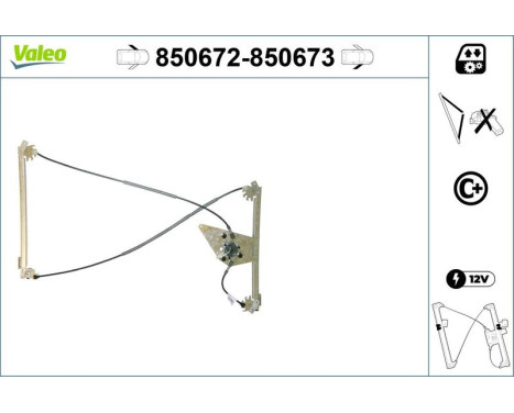 Window Regulator 850672 Valeo, Image 2