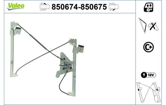 Window Regulator 850674 Valeo, Image 2