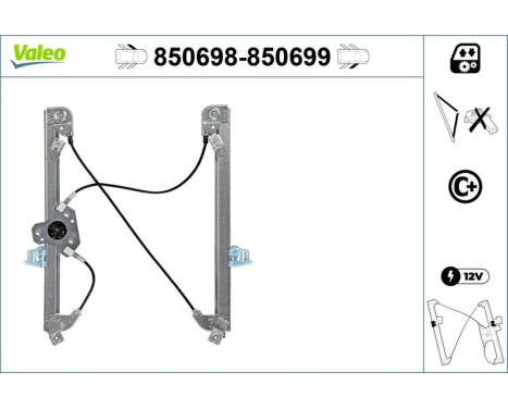 Window Regulator 850698 Valeo, Image 3