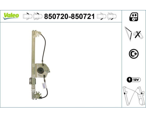 Window Regulator 850720 Valeo, Image 2