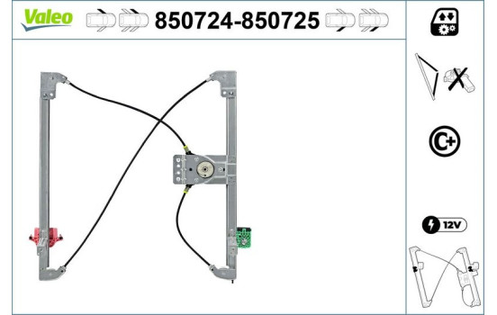 Window Regulator 850724 Valeo, Image 2