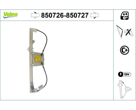 Window Regulator 850726 Valeo, Image 2