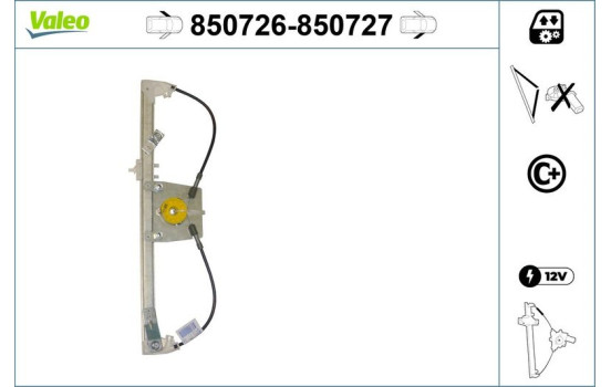 Window Regulator 850727 Valeo, Image 2