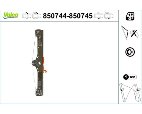 Window Regulator 850744 Valeo, Image 2