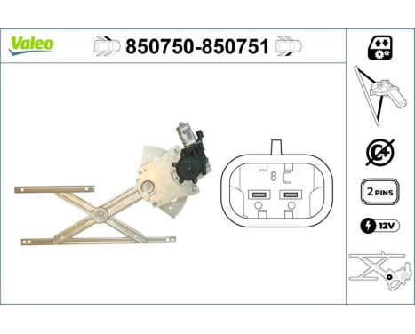 Window Regulator 850750 Valeo, Image 3