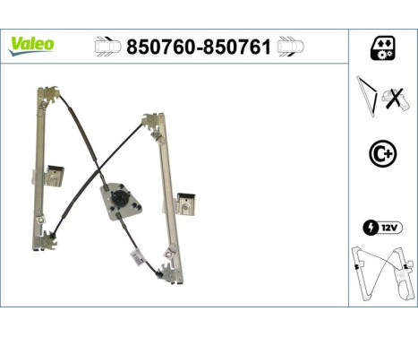 Window Regulator 850760 Valeo, Image 2