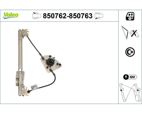 Window Regulator 850762 Valeo, Image 2