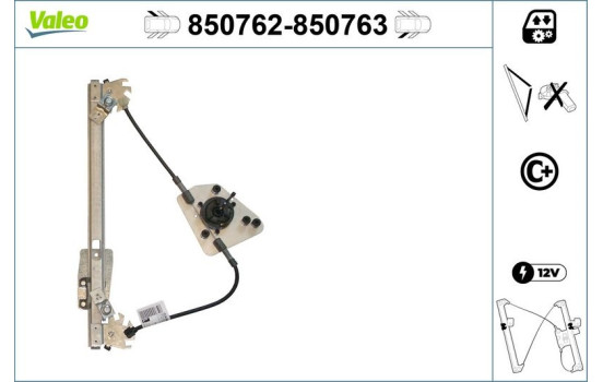 Window Regulator 850762 Valeo, Image 2