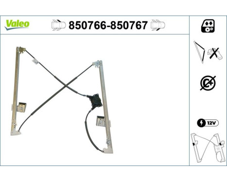Window Regulator 850766 Valeo, Image 2