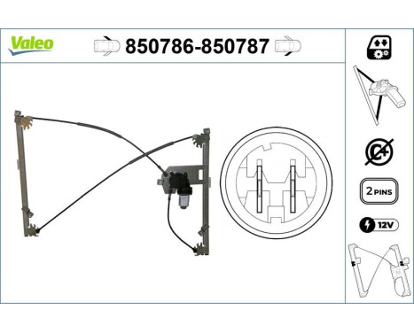 Window Regulator 850786 Valeo, Image 3