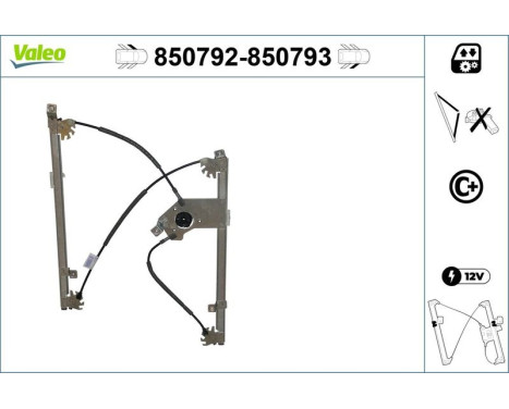 Window Regulator 850792 Valeo, Image 2