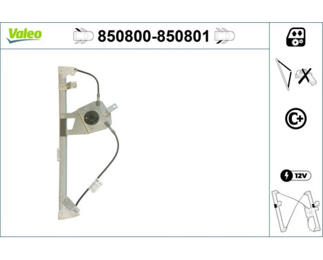 Window Regulator 850800 Valeo, Image 2