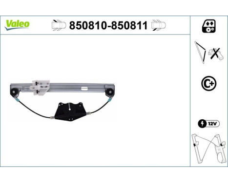 Window Regulator 850810 Valeo, Image 2