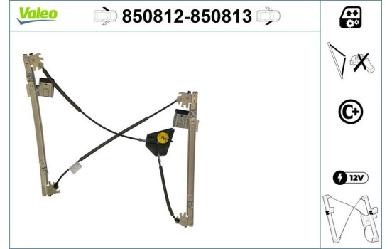 Window Regulator 850812 Valeo, Image 2