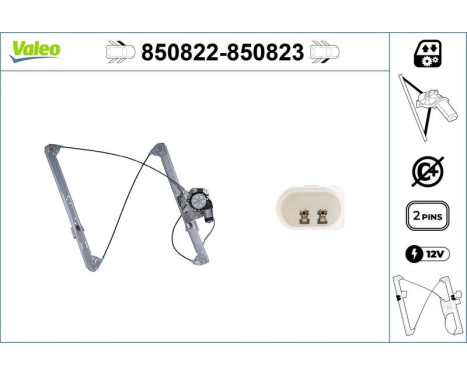 Window Regulator 850822 Valeo, Image 3