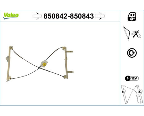 Window Regulator 850842 Valeo, Image 2
