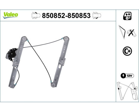 Window Regulator 850852 Valeo, Image 2