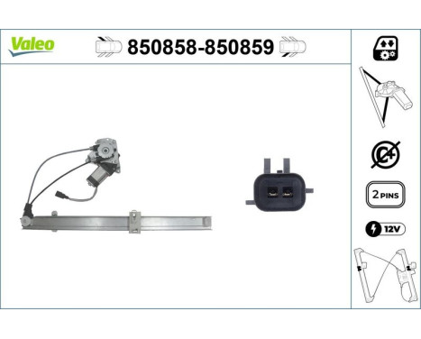 Window Regulator 850858 Valeo, Image 3
