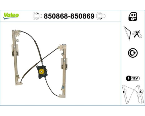 Window Regulator 850868 Valeo, Image 2