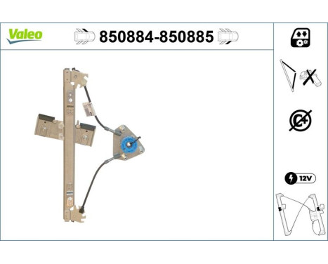 Window Regulator 850884 Valeo, Image 2
