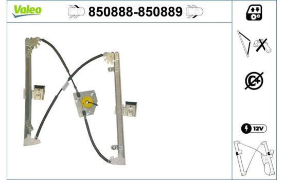 Window Regulator 850889 Valeo, Image 2