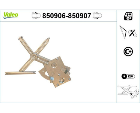 Window regulator 850906 Valeo, Image 2