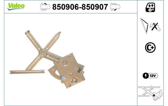 Window regulator 850906 Valeo, Image 2