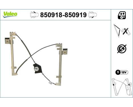 Window Regulator 850918 Valeo, Image 2