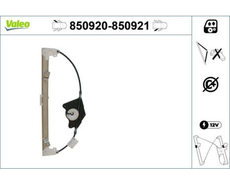 Window Regulator 850920 Valeo, Image 2