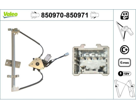 Window Regulator 850970 Valeo, Image 3