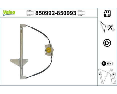 Window Regulator 850992 Valeo, Image 2
