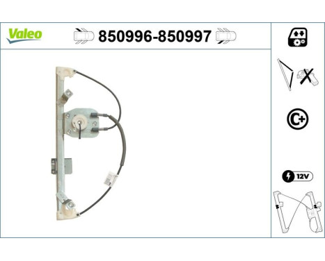 Window Regulator 850996 Valeo, Image 2