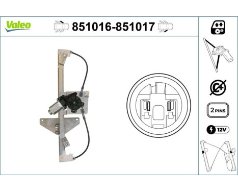 Window Regulator 851016 Valeo, Image 3