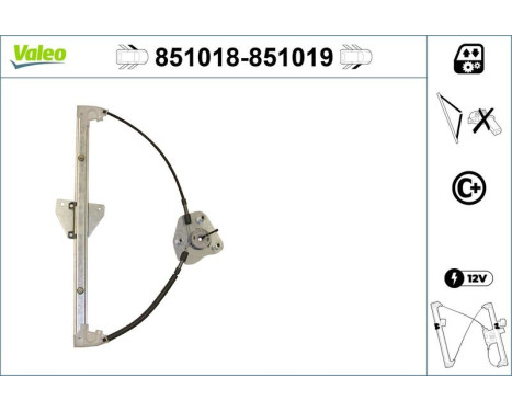 Window Regulator 851018 Valeo, Image 2