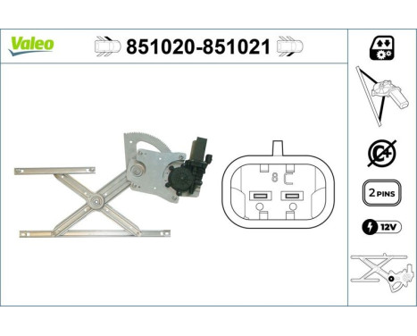 Window Regulator 851020 Valeo, Image 3