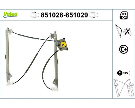 Window Regulator 851028 Valeo, Image 2