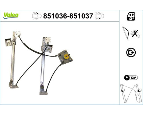 Window Regulator 851036 Valeo, Image 2