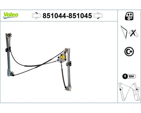 Window Regulator 851044 Valeo, Image 2