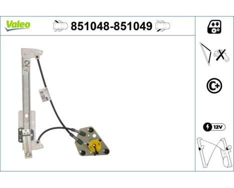 Window Regulator 851048 Valeo, Image 2