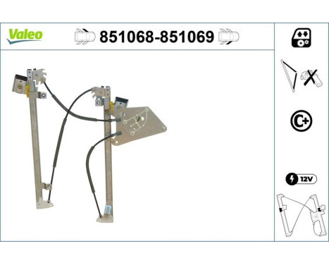 Window Regulator 851068 Valeo, Image 2