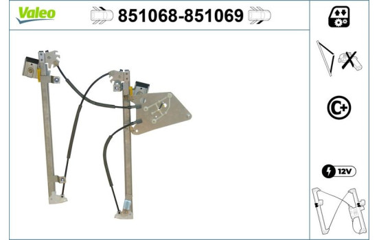 Window Regulator 851069 Valeo, Image 2