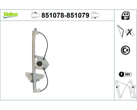 Window Regulator 851078 Valeo, Image 2
