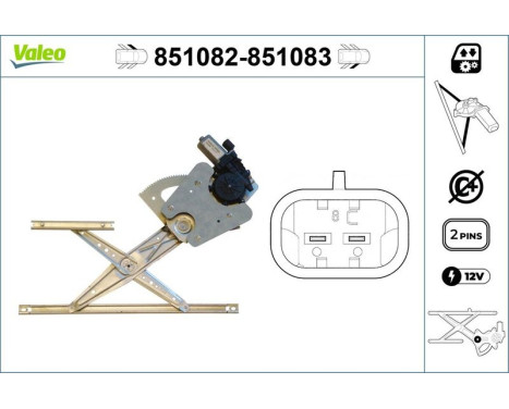 Window Regulator 851082 Valeo, Image 3