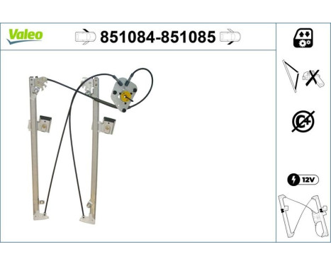 Window Regulator 851084 Valeo, Image 2